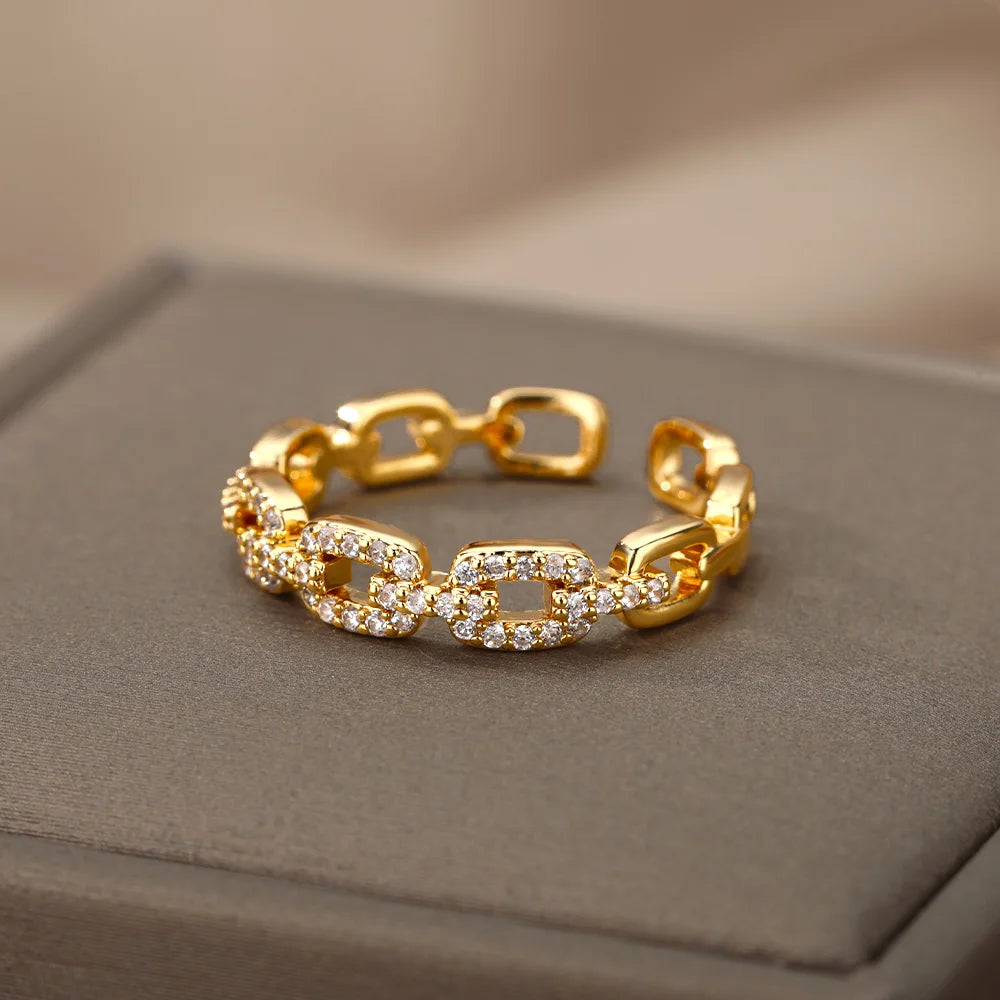 Bague Luna en Acier Inoxydable résistant à l'eau