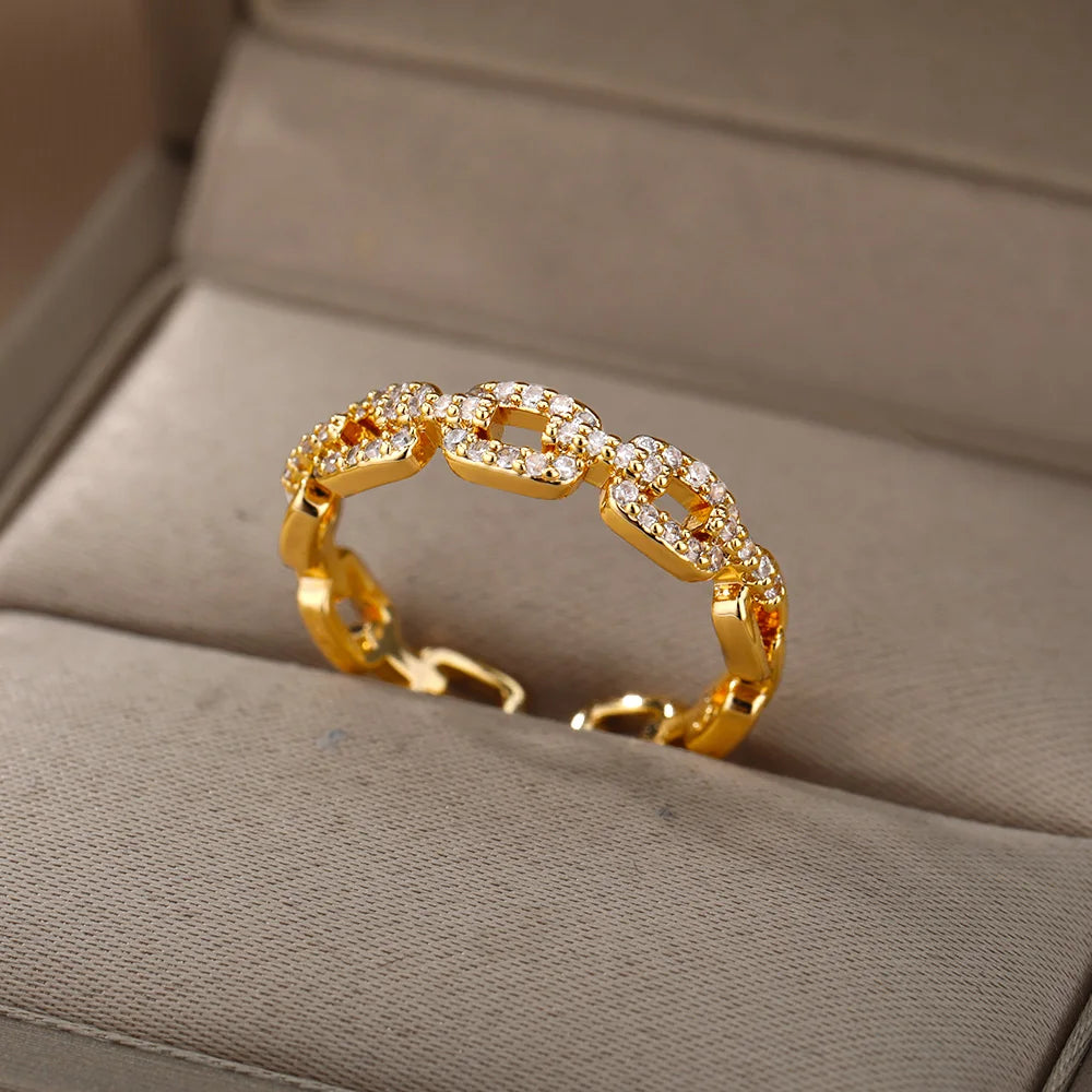 Bague Luna en Acier Inoxydable résistant à l'eau