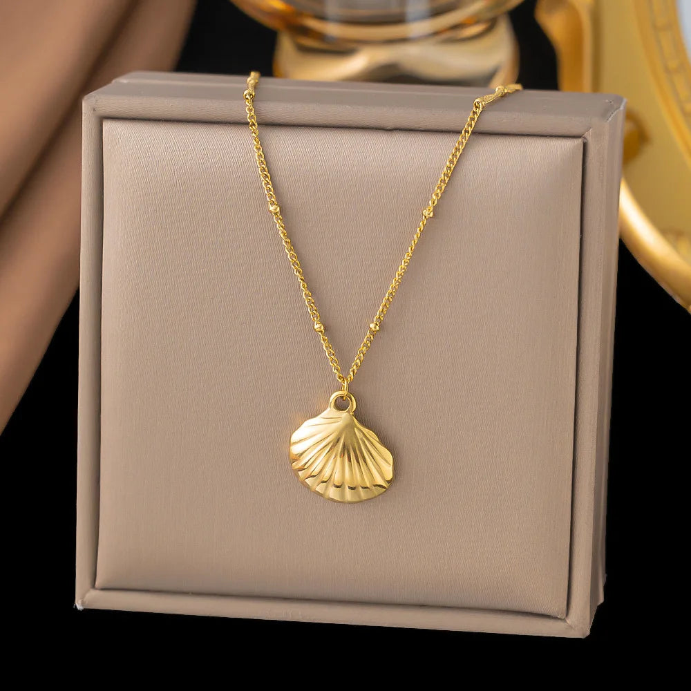 Collier Coquillage Perlé
