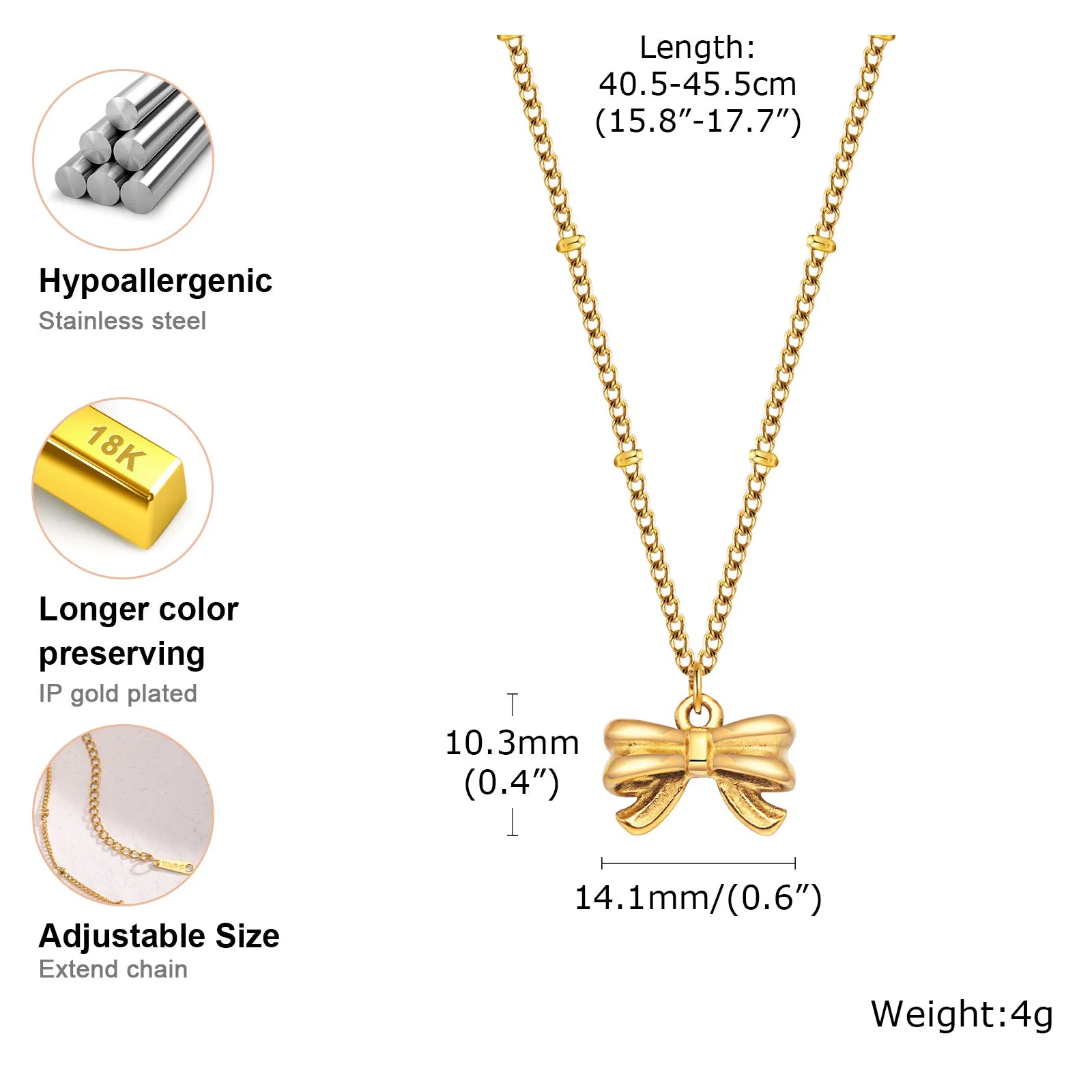 Collier Papillon Doré
