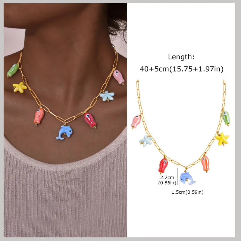 Collier Coquillage Perlé