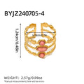 Bague Luna Jaune d'or en Acier Inoxydable