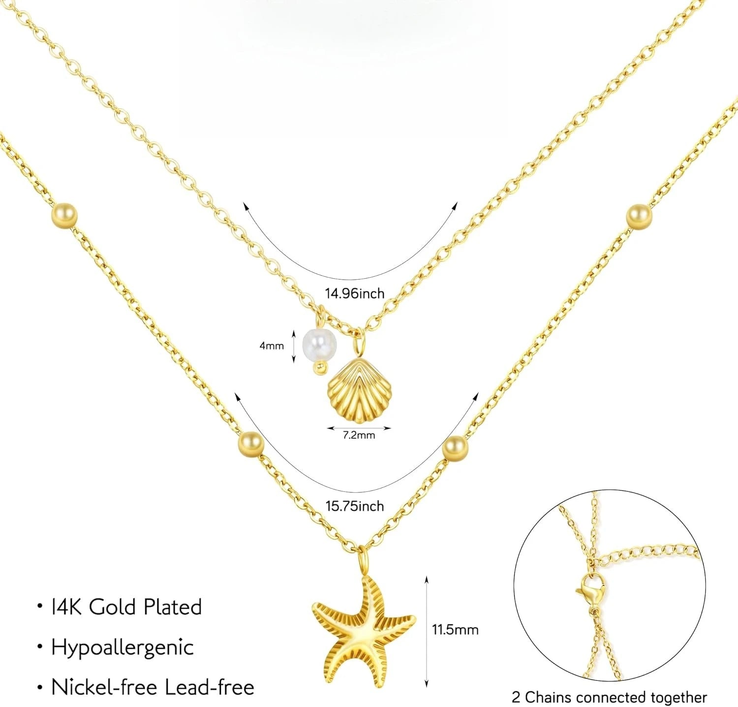 Collier Coquillage Perlé