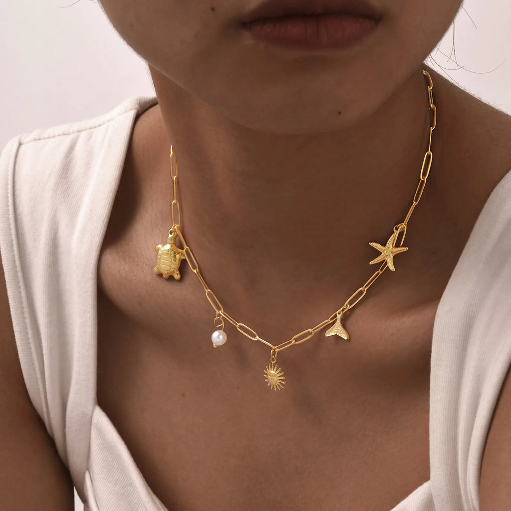 Collier Coquillage Perlé