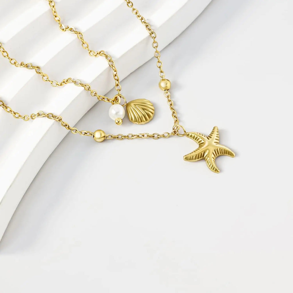 Collier Coquillage Perlé