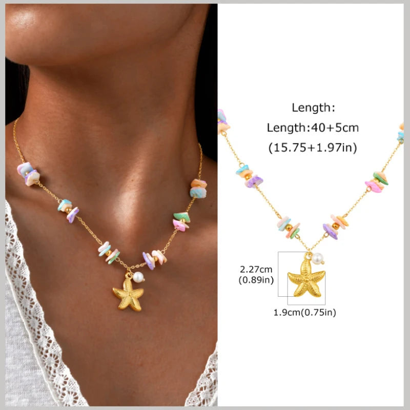 Collier Coquillage Perlé