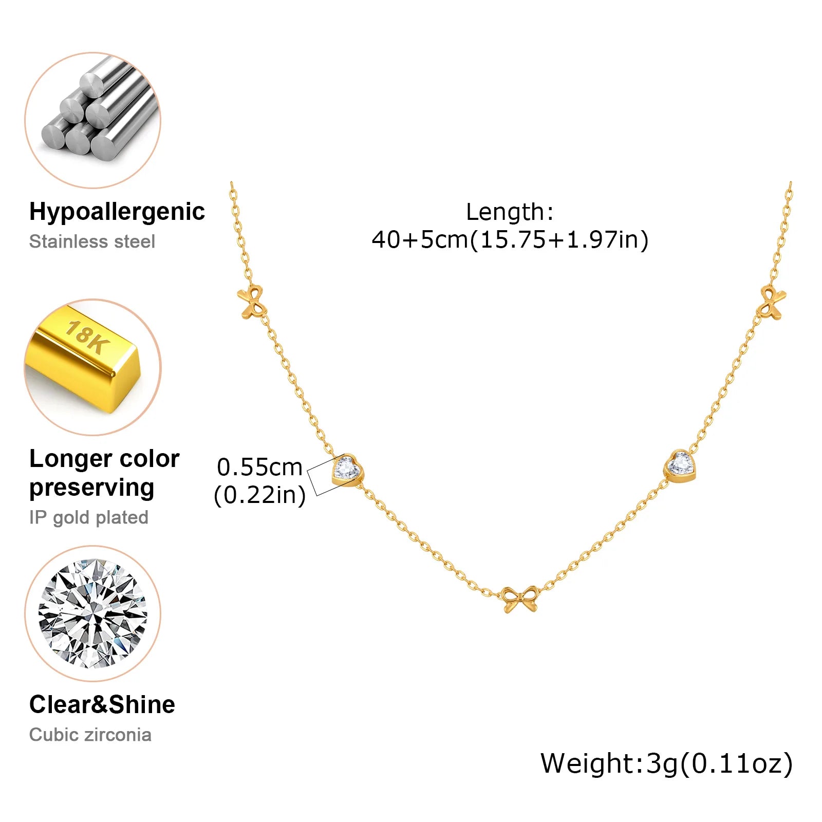 Collier Papillon Doré