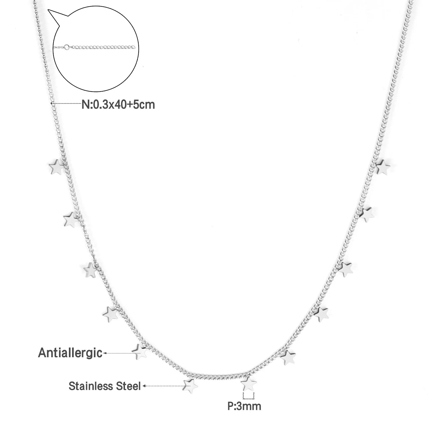 Chaine Diamant en Acier Inoxydable