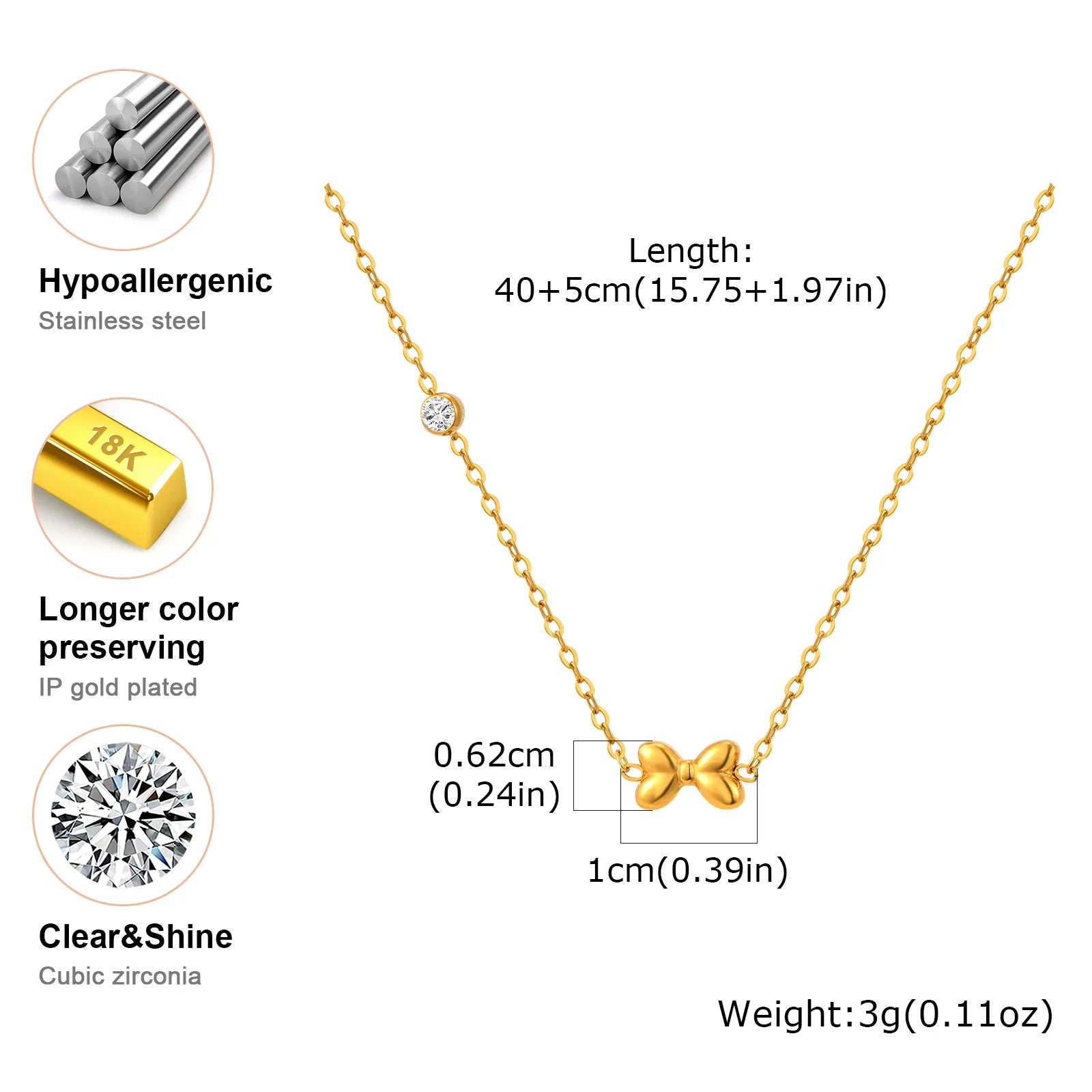 Collier Papillon Doré