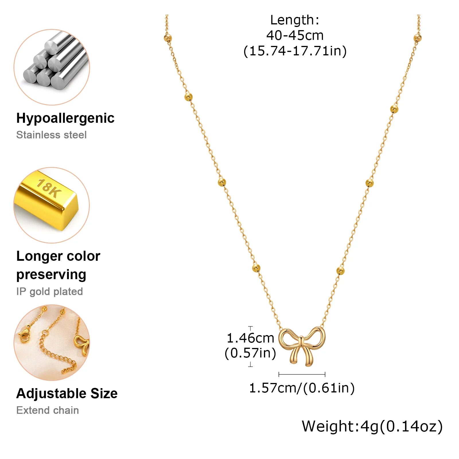 Collier Papillon Doré