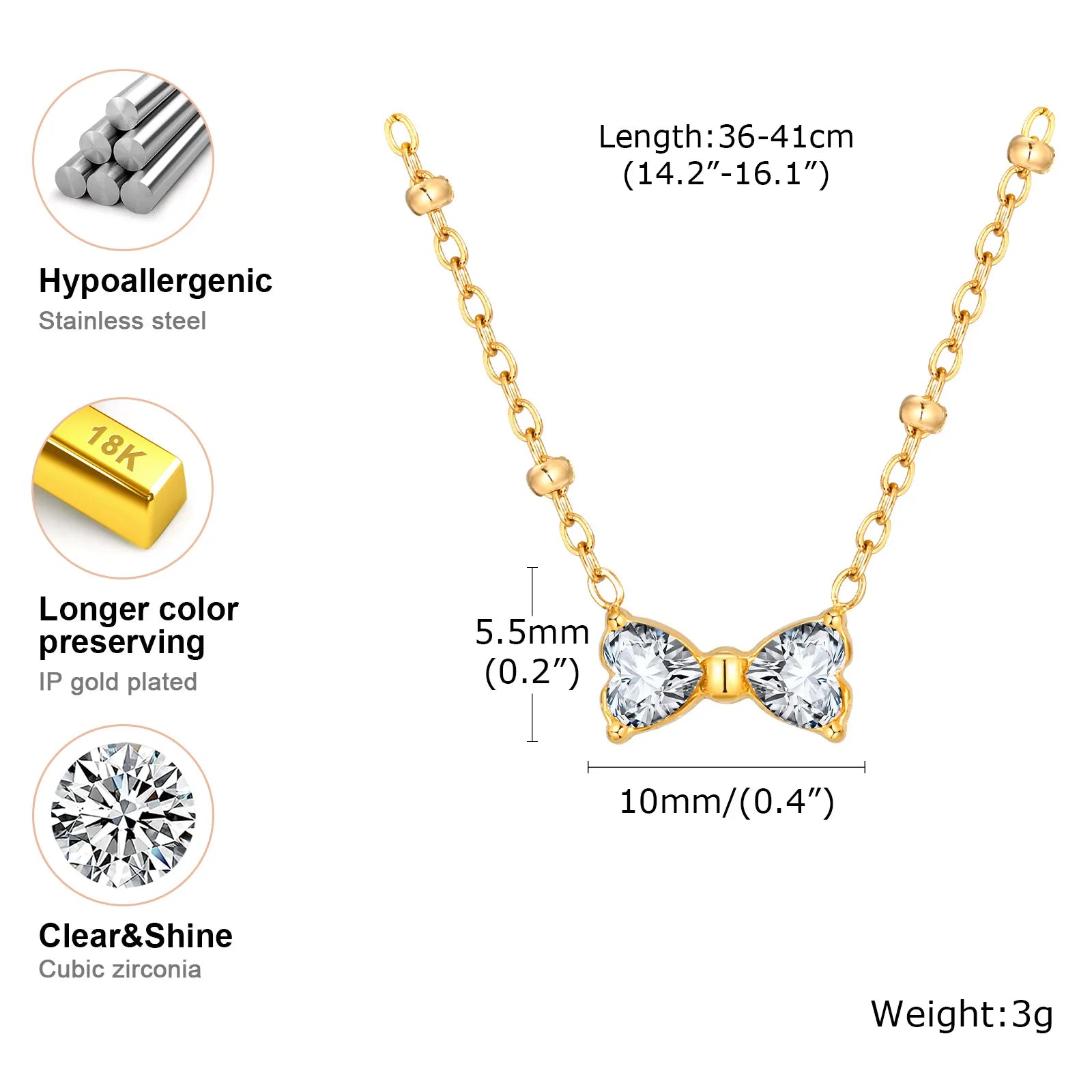 Collier Papillon Doré