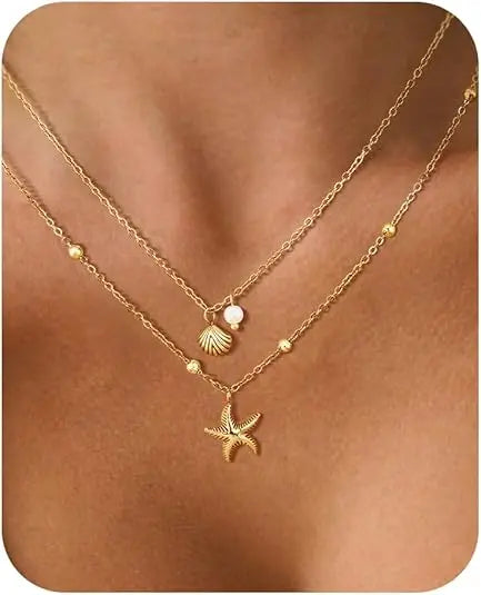 Collier Coquillage Perlé