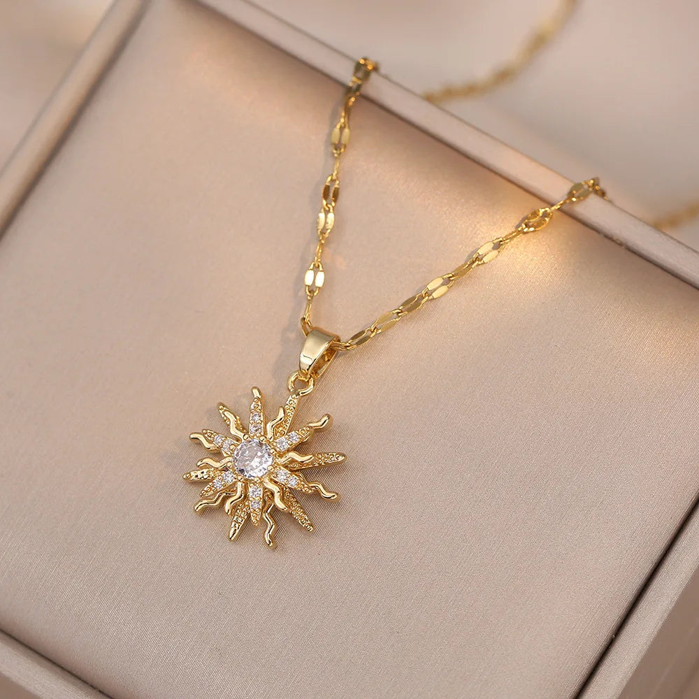 Collier coeur, papillon